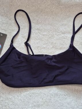 Classic Scoop Bikini Top in Deep Plum - Women